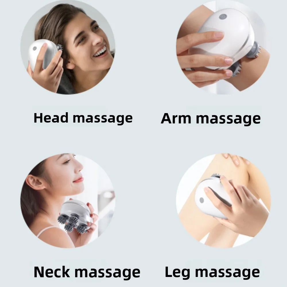 Head & Body Massager with Infrared Therapy Multi-Purpose Rechargeable Full Body Relaxation Massager